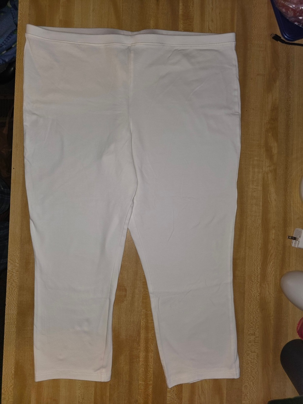 HUE White Ponte Capri Pants XL #CAP15 - Picture 9 of 9